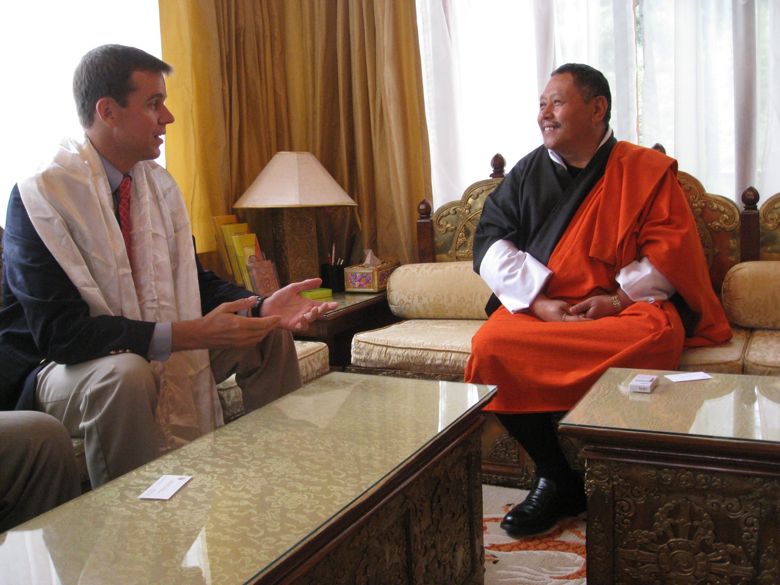Louis Tucker meeting with leaders overseas